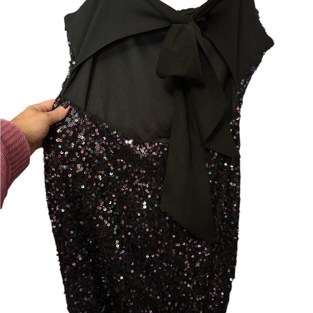B Darlin Bow Back Sequin Dress - Picture 3 of 4